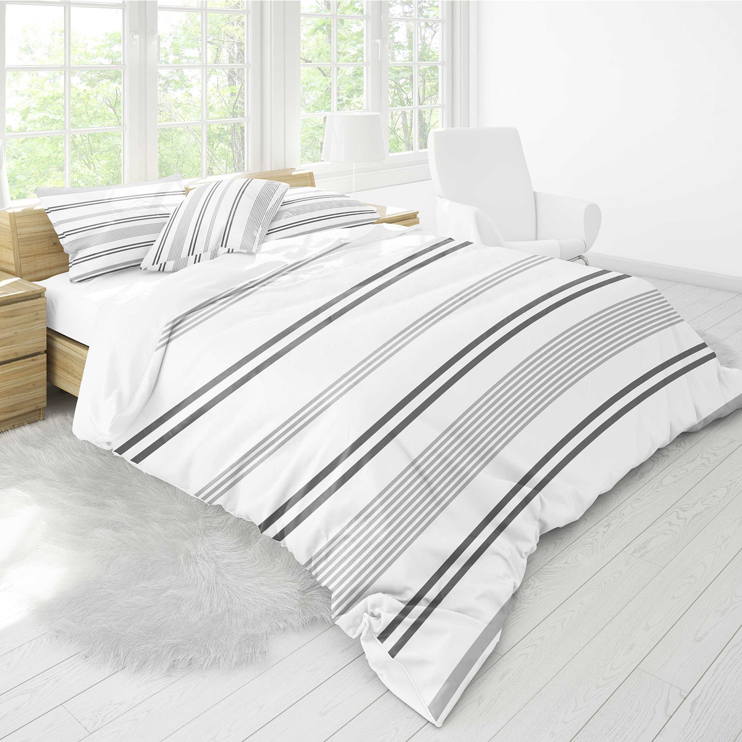 SET EDREDÓN LINEAS GRIS | HPC POLO