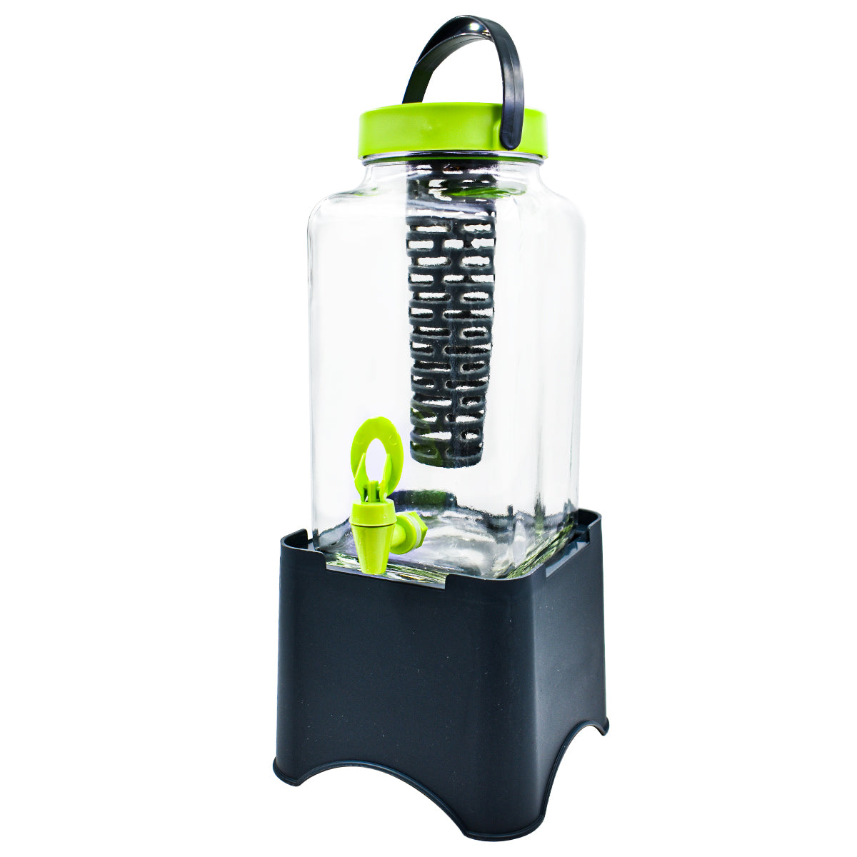 DISPENSADOR DE VIDRIO CAPACIDAD 3 LT CON INFUSOR Y STAND | REGALOS SIGLO XXI