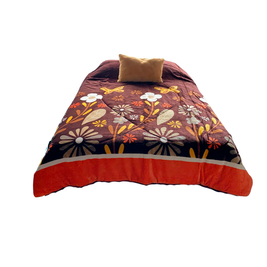 EDRECOBERTOR GRUESO MATRIMONIAL CON BORREGA COLOR CAFÉ | COLAP