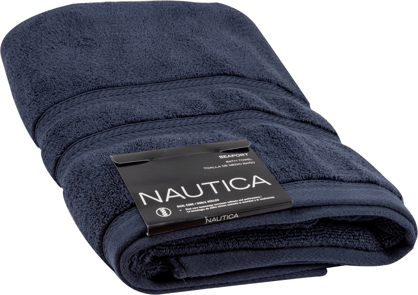 TOALLA NAUTICA AZUL MARINO MEDIO BAÑO