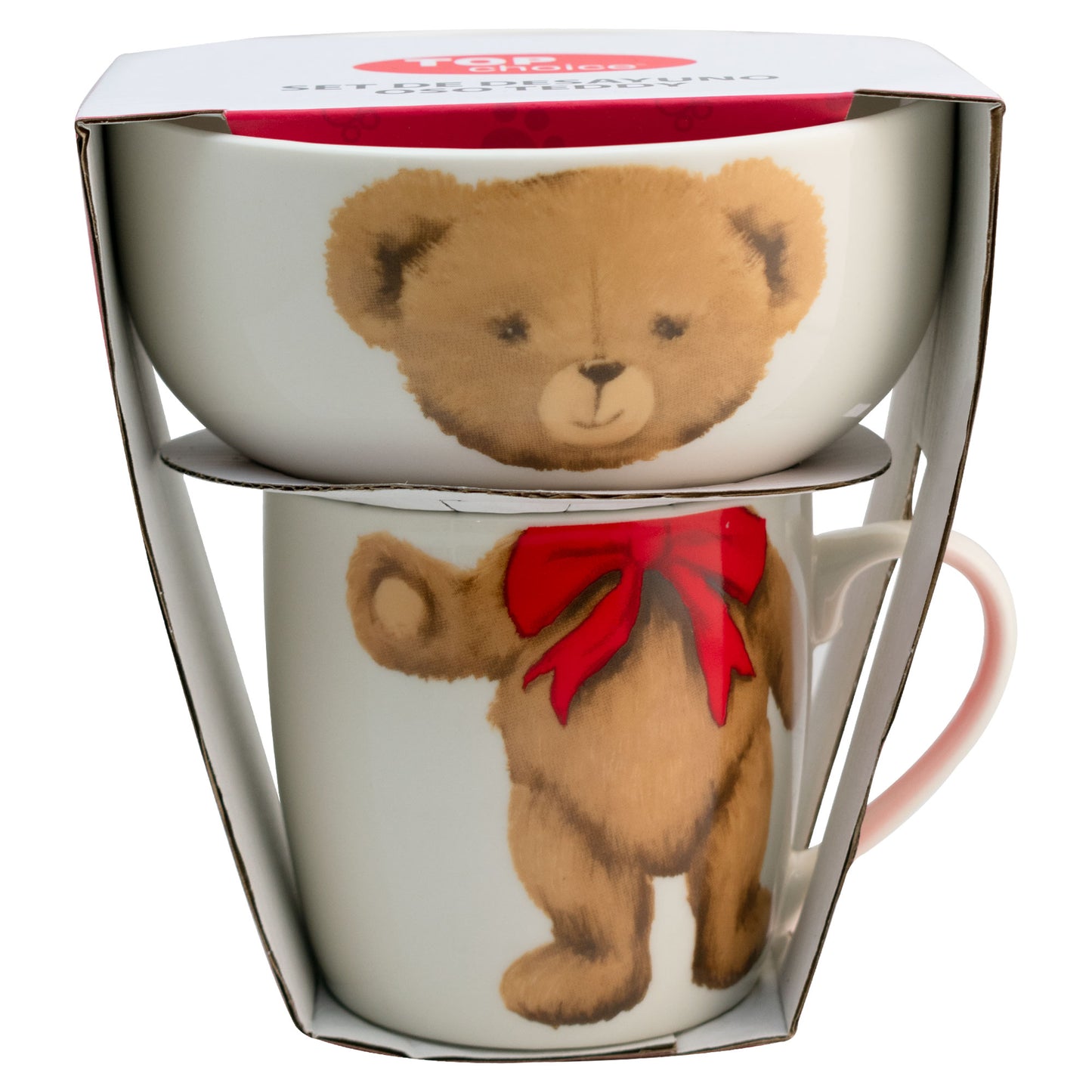 JUEGO DE PORCELANA PARA DESAYUNO MODELO OSO TEDDY | REGALOS SIGLO XXI