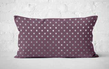 ALMOHADA STD CON FOIL MODELO PUNTOS EN DIFERENTES COLORES | D'TURASH