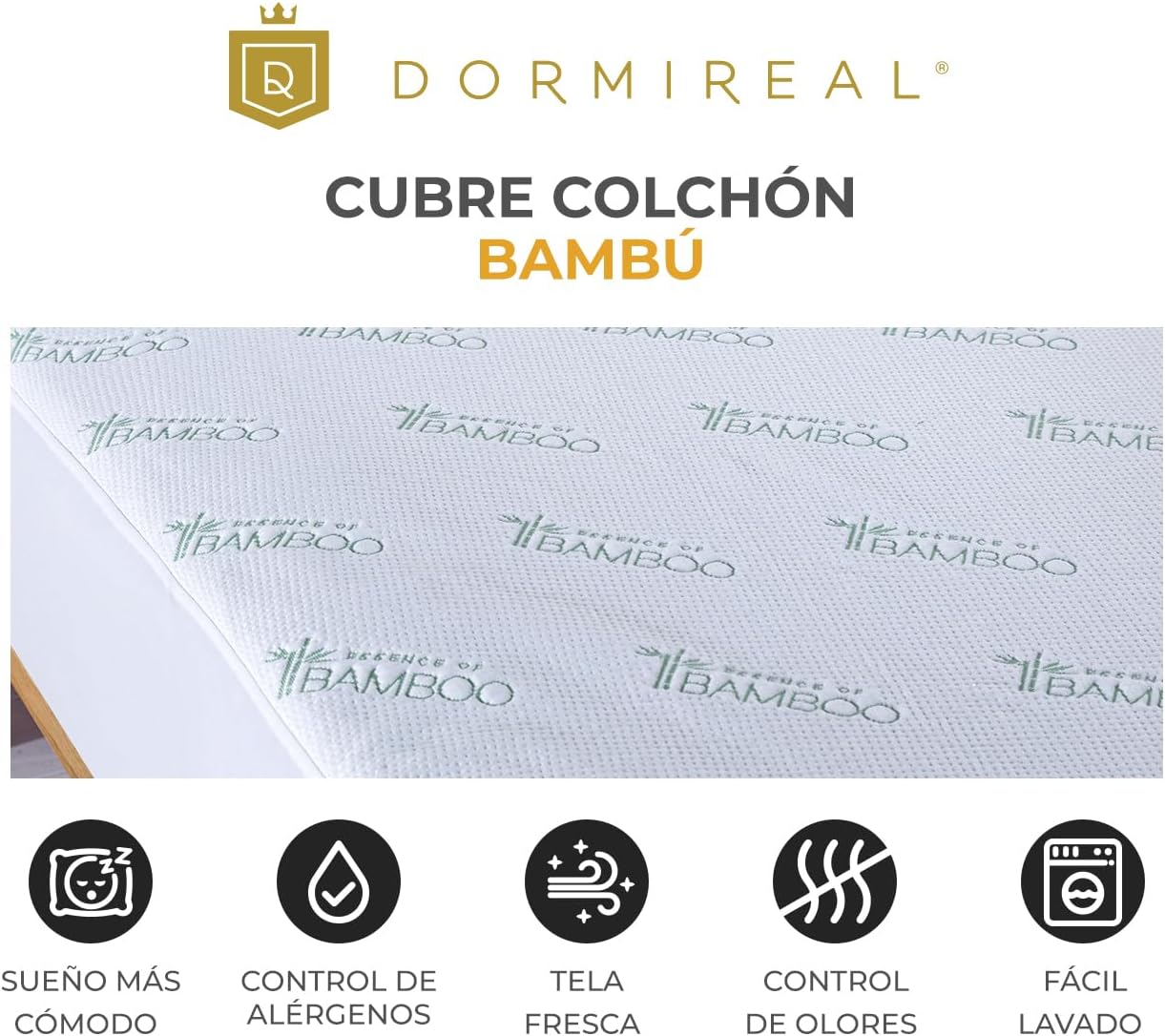 CUBRE COLCHÓN BAMBOO DIFERENTES TAMAÑOS | DORMIREAL