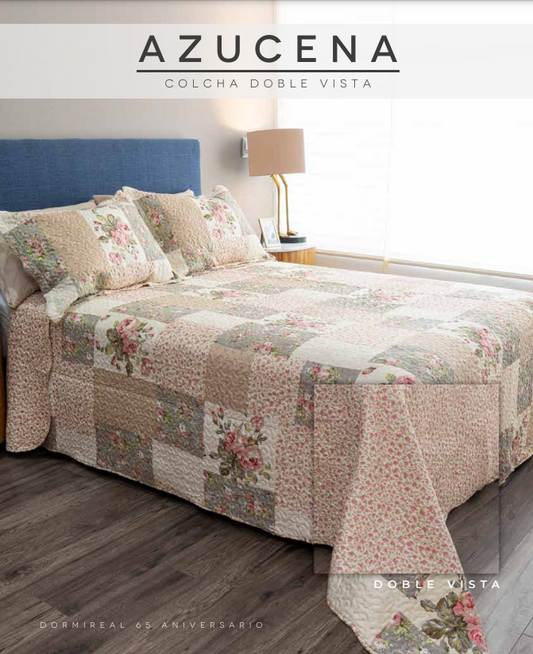 SET DE COLCHA MODELO AZUCENA DOBLE VISTA | DORMIREAL