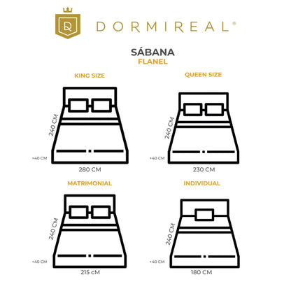 JUEGO DE SÁBANAS FLANNEL VANCOUVER | DORMIREAL