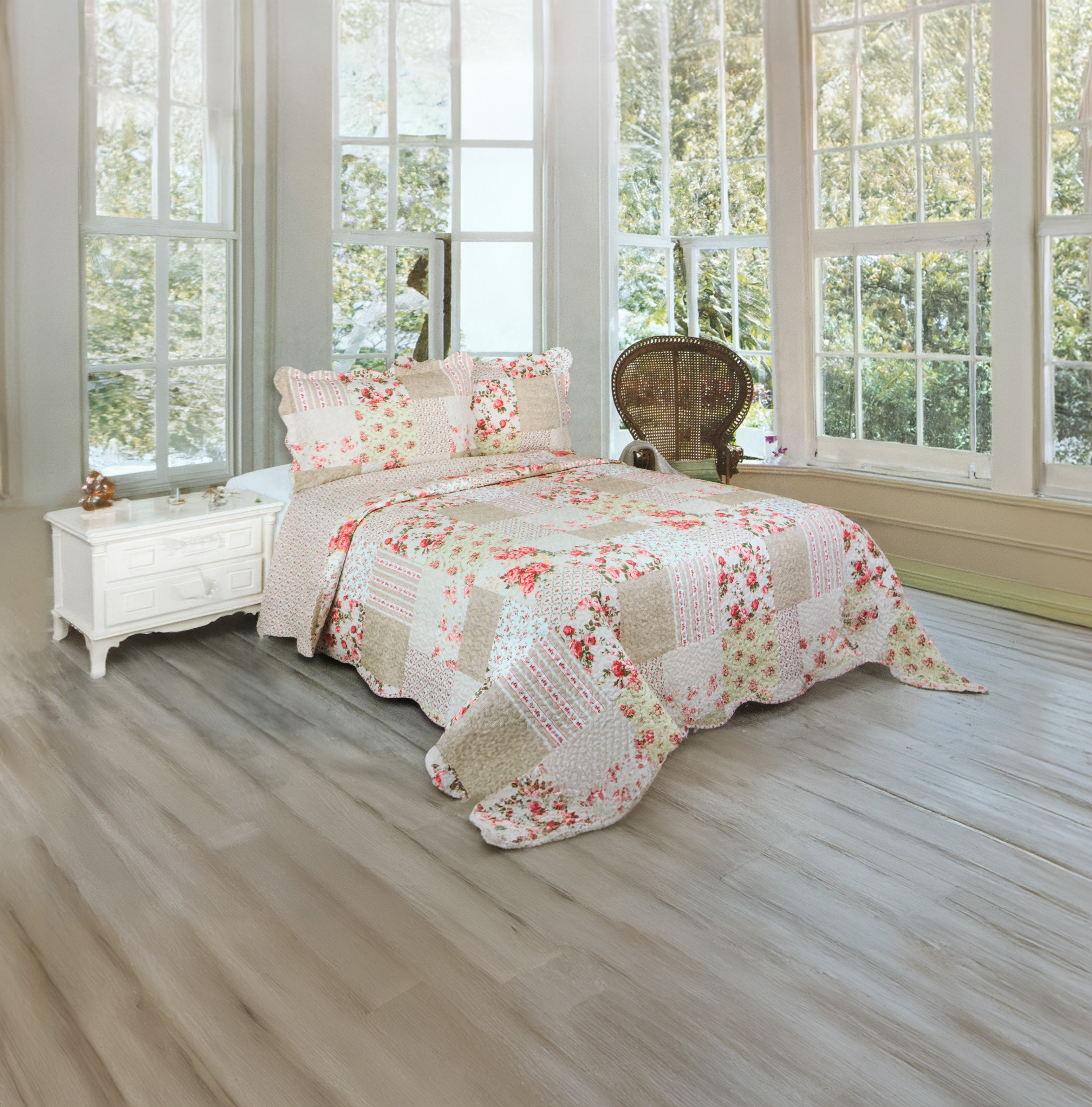 Colchas Set SET DE COLCHA MODELO FLORAL DOBLE VISTA | DORMIREAL – Home & Fashion ...