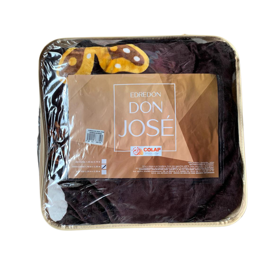 EDRECOBERTOR GRUESO MATRIMONIAL CON BORREGA COLOR CAFÉ | COLAP