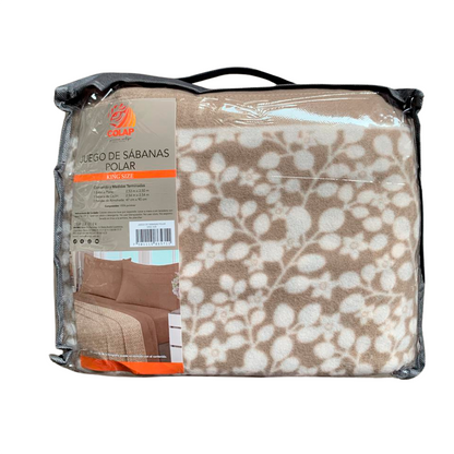 JUEGO DE SÁBANAS POLAR FLEECE IND Y KS  | COLAP