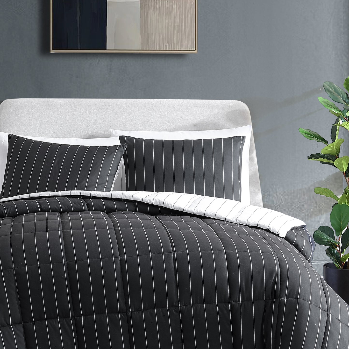 EDREDÓN SET FULL QUEEN HARRINGTON PINSTRIPE | KENNETH COLE