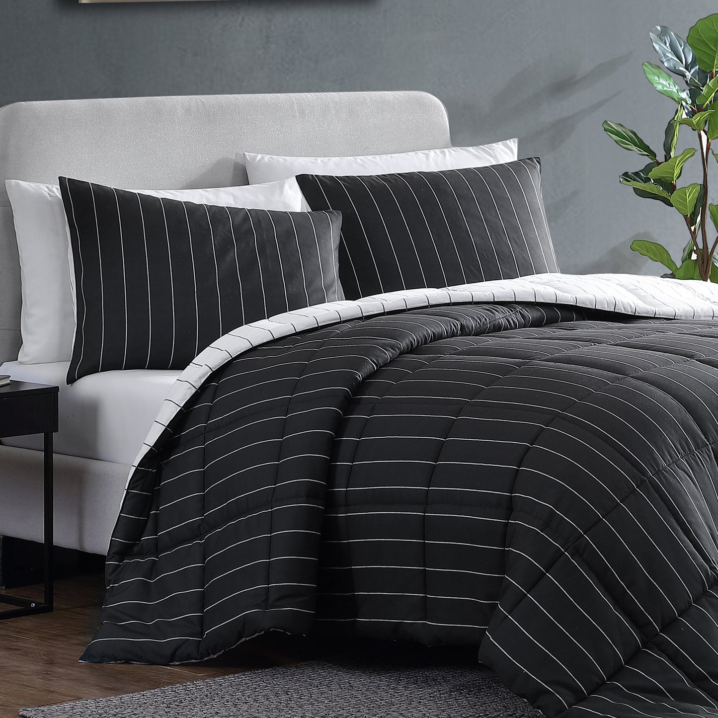 EDREDÓN SET FULL QUEEN HARRINGTON PINSTRIPE | KENNETH COLE