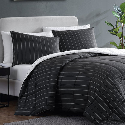 EDREDÓN SET FULL QUEEN HARRINGTON PINSTRIPE | KENNETH COLE