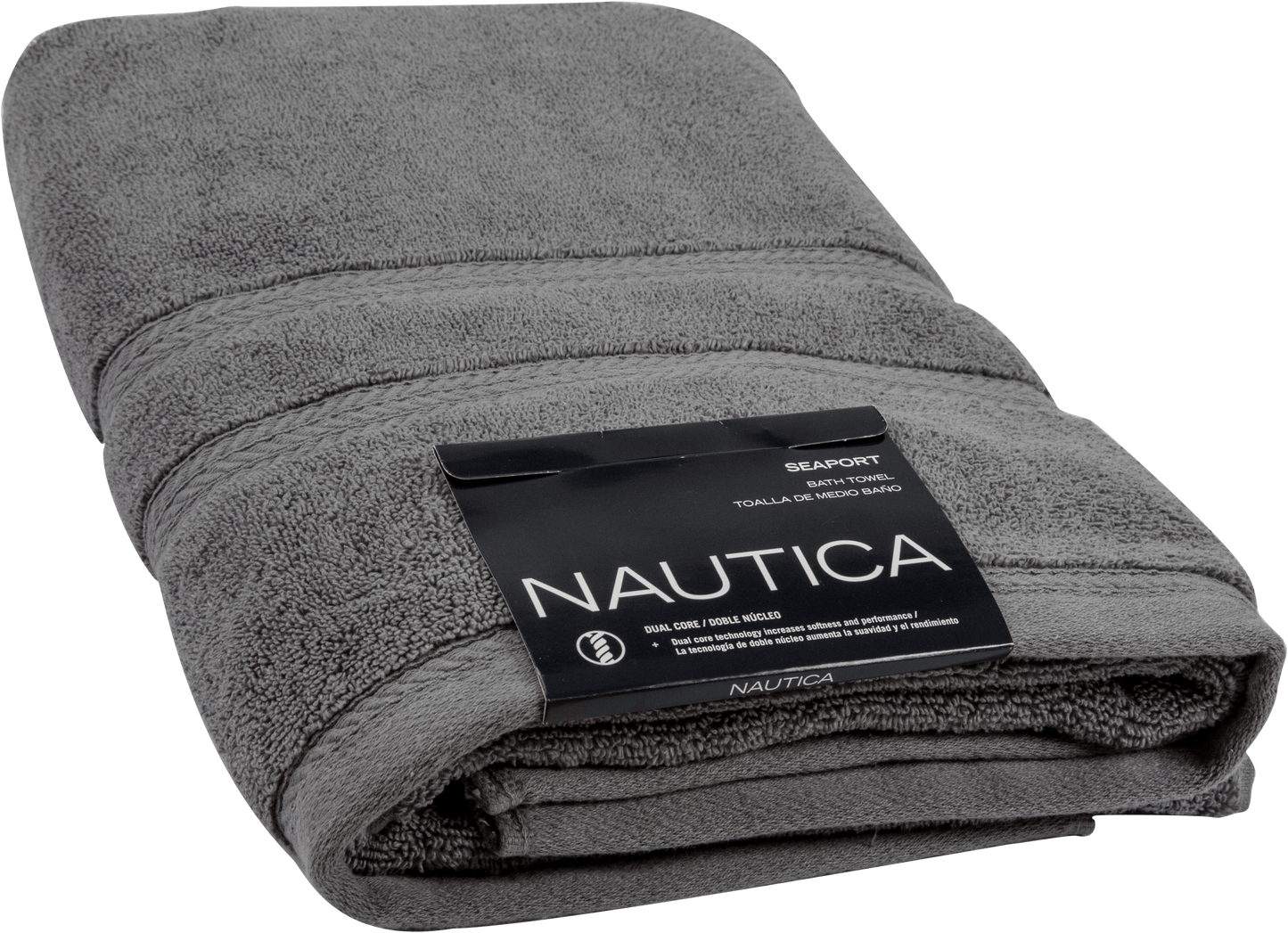 TOALLA NAUTICA MEDIO BAÑO GRIS