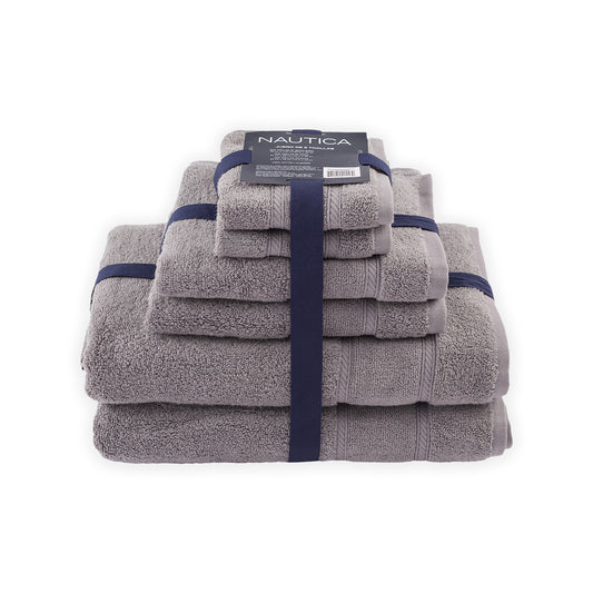 SET DE TOALLAS NAUTICA  BELLE HAVEN GRIS