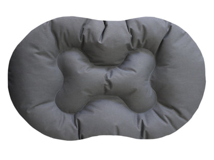 CAMA OVALADA PARA MASCOTAS VELOUR HUESO