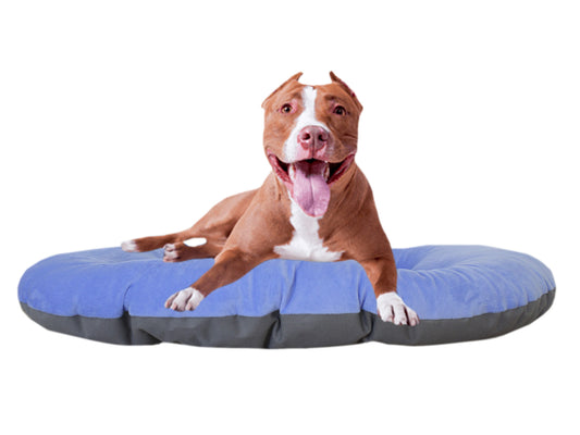 CAMA OVALADA PARA MASCOTAS VELOUR HUESO